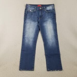 Guess 1981 Lincoln Slim Straight Jeans Mens 34x30 Blue Denim Medium Wash Classic